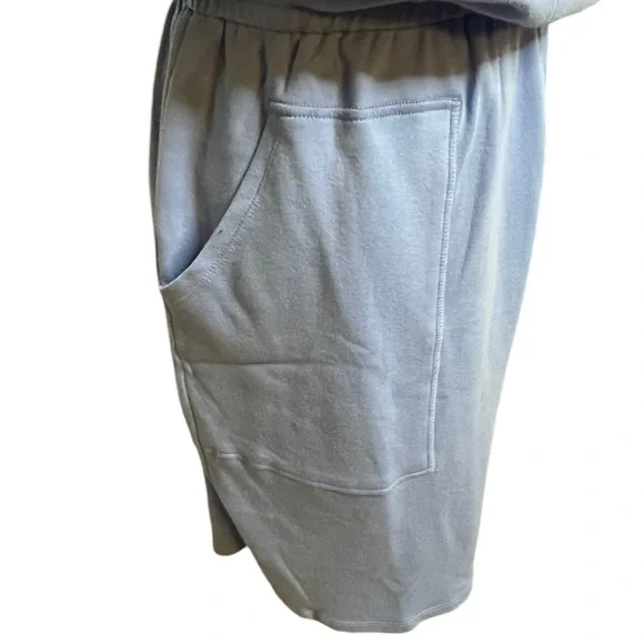 NEW COTTON SLEEVELESS ROMPER WITH POCKETS SPRING BLUE PLUS SIZE 3X - Picture 6 of 7